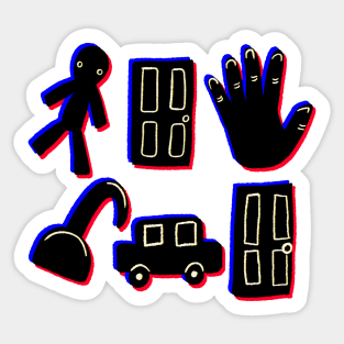 Man Door Hand Hook Car Door Sticker